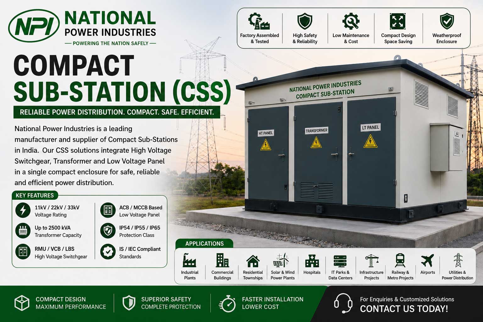 Compact Sub-Station (CSS) Suppliers in Vadodara, Surat, Vapi, Valsad