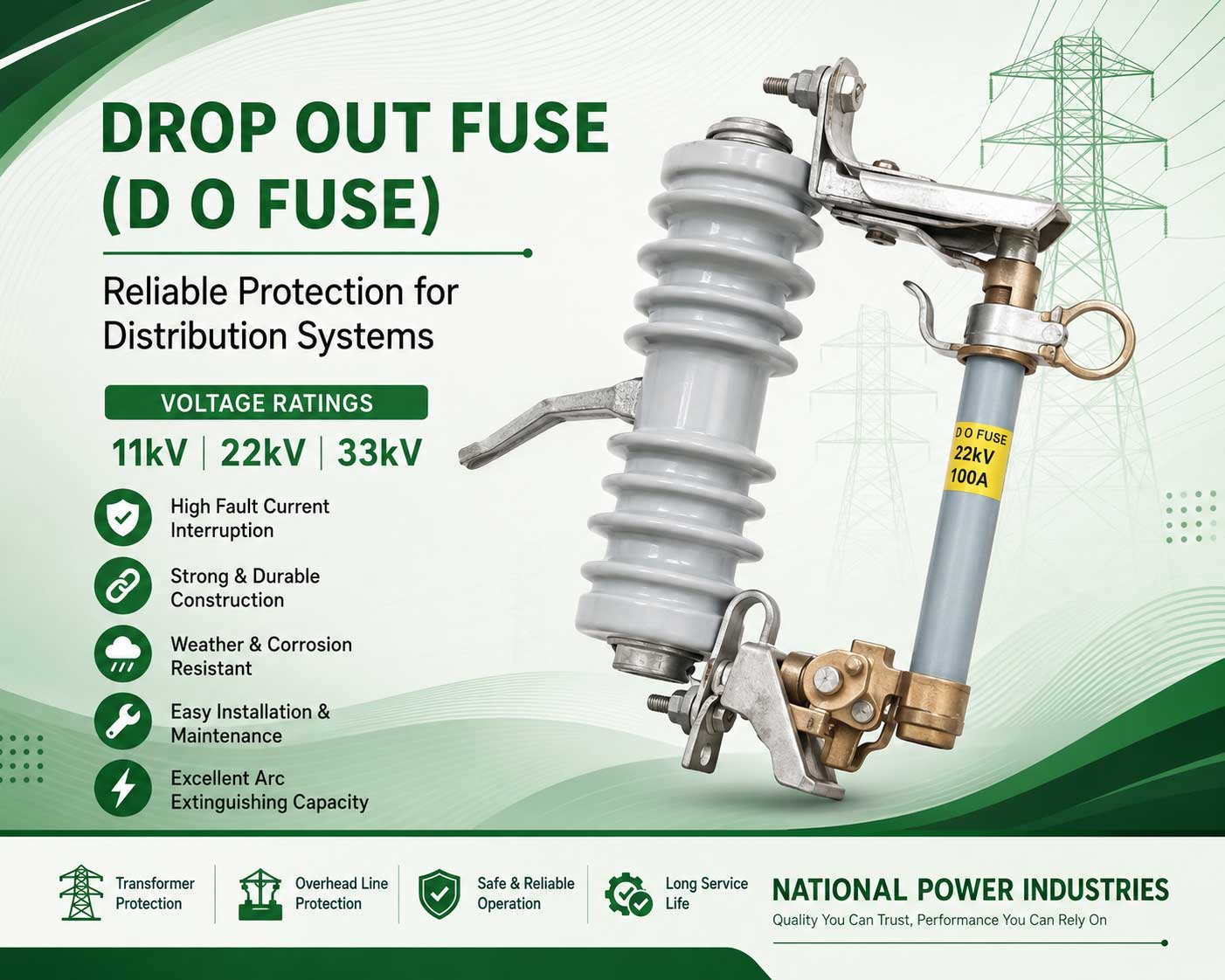 Drop Out Fuse (D O Fuse) in Vadodara, Surat, Vapi, Valsad